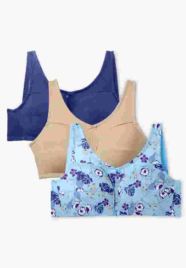 3-Pack Cotton Wireless Bra image number 0