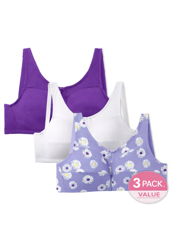 3-Pack Cotton Wireless Bra image number 1