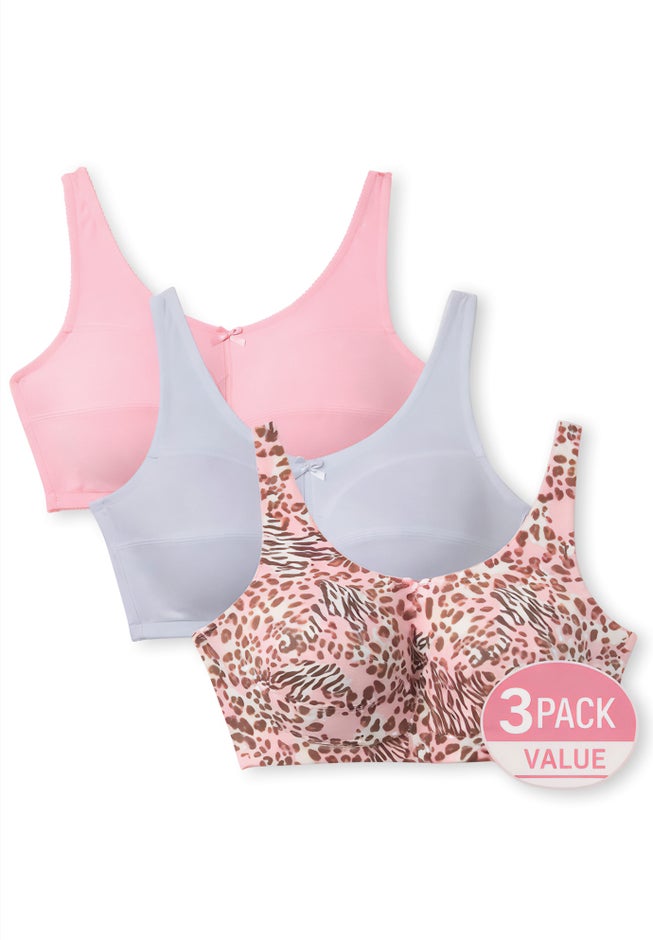 3-Pack Cotton Wireless Bra image number 1