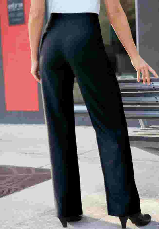 Stretch Ponte Knit Pull-On Wide-Leg Pants image number 1