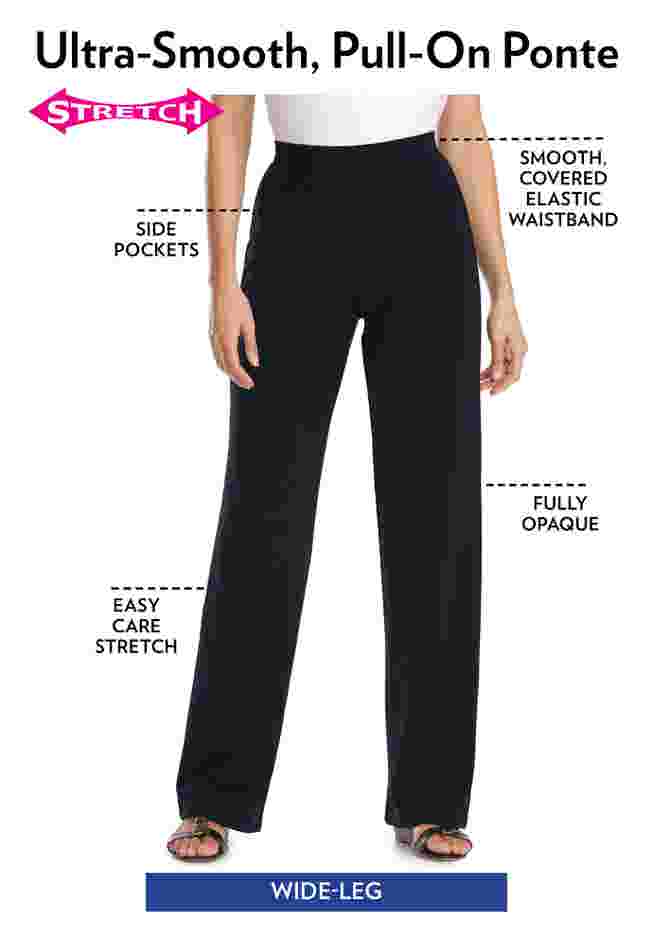 Wide-Leg Ponte Knit Pant image number 4