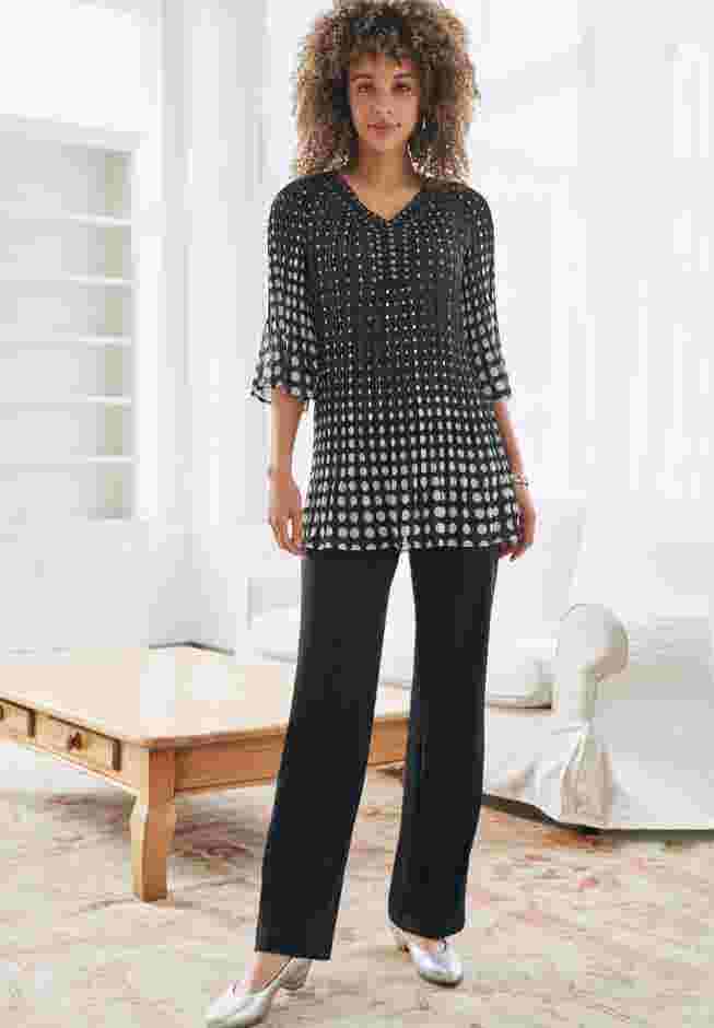 Wide-Leg Ponte Knit Pant image number 5