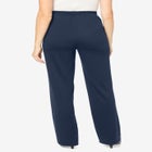 Stretch Ponte Knit Pull-On Wide-Leg Pants image number null