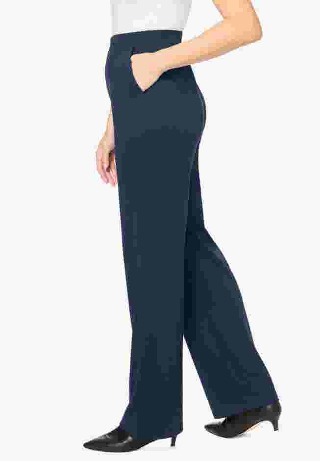 Wide-Leg Ponte Knit Pant image number 2