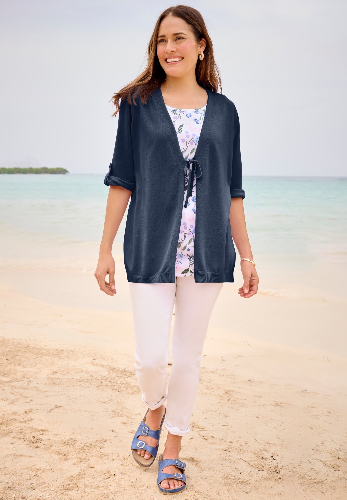 Perfect Tie-Front Bow Cardigan image number 0