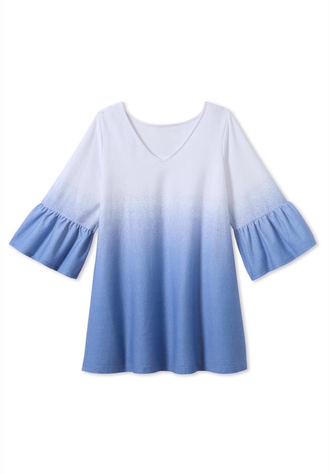 Three-Quarter Bell Sleeve Tunic image number 1