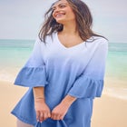 Three-Quarter Bell Sleeve Tunic image number null