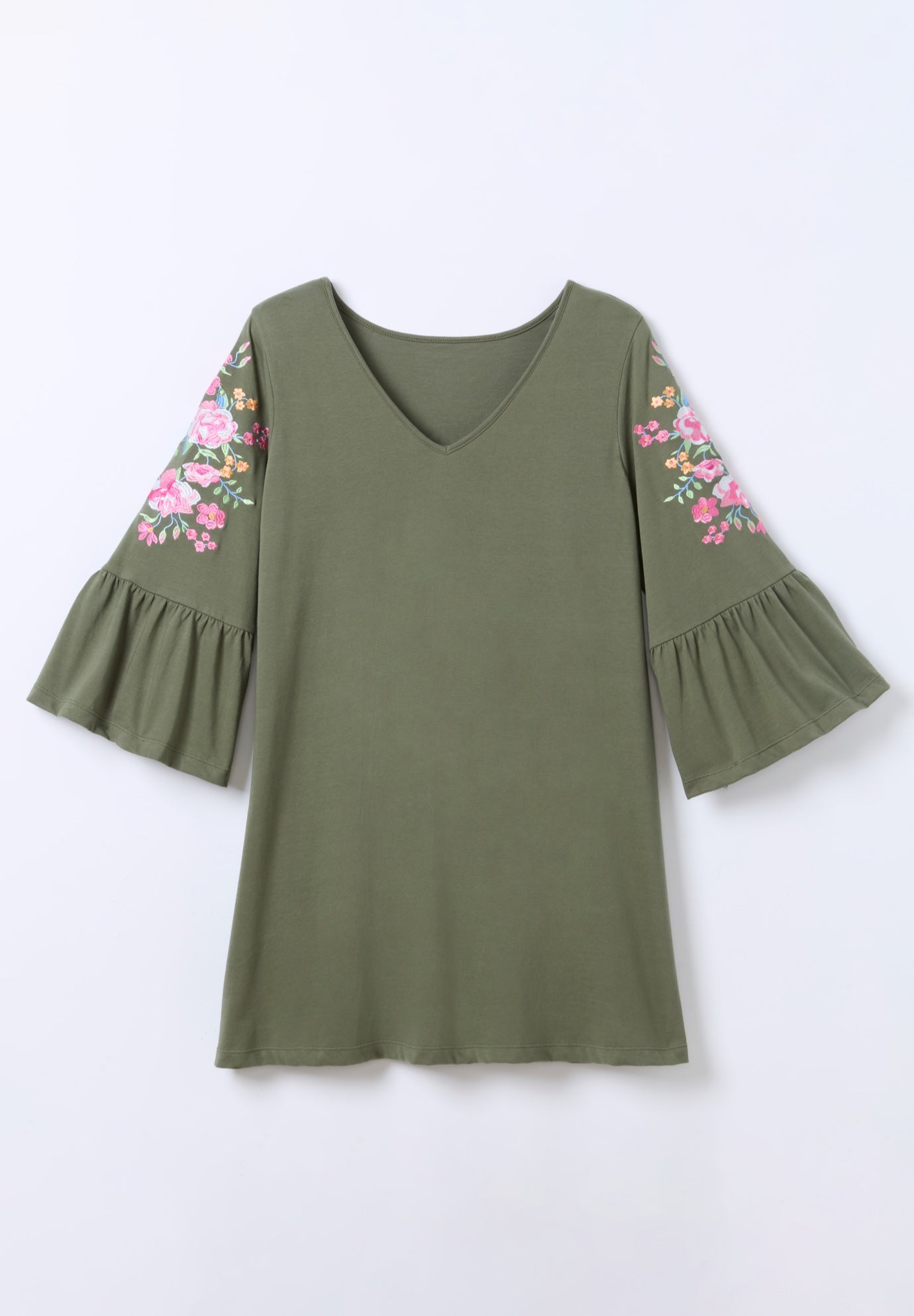 Three-Quarter Bell Sleeve Tunic image number 3