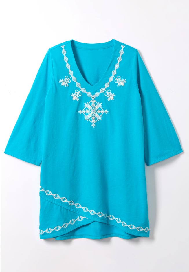 Embroidered Tulip Tunic image number 2