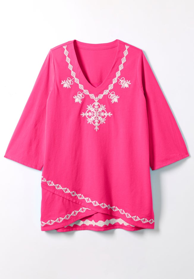 Embroidered Tulip Tunic image number 1