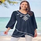 Embroidered Tulip Tunic image number null
