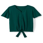 Textured Tie-Front Tee image number null