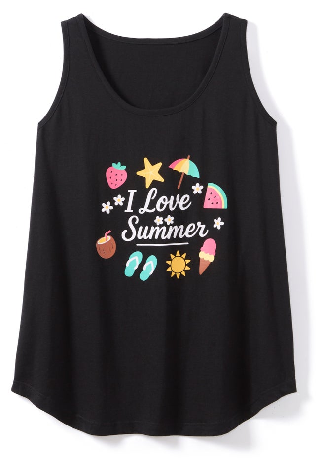 Graphic Tank Tunic image number 2