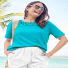 Lattice Neck Tee image number null