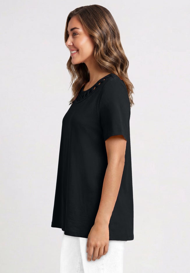 Lattice Neck Tee image number 2