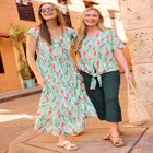 Texture Knit Tiered Flutter Sleeve Maxi Dress image number null