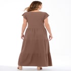 Texture Knit Tiered Flutter Sleeve Maxi Dress image number null