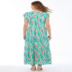Texture Knit Tiered Flutter Sleeve Maxi Dress image number null