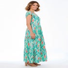 Texture Knit Tiered Flutter Sleeve Maxi Dress image number null