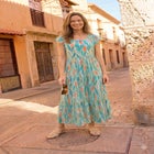 Texture Knit Tiered Flutter Sleeve Maxi Dress image number null
