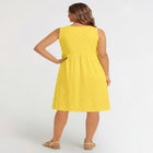 Button-Front Empire Sleeveless Knit Dress image number null