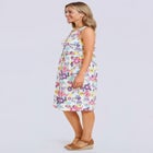 Button-Front Empire Sleeveless Knit Dress image number null