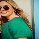 Short Sleeve Dolman Button Tee image number null