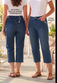 Smooth Back Stretch Capri Jean
