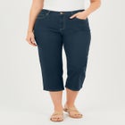 Clean Front Denim Capri image number null