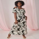Cold Shoulder A-Line Maxi Dress image number 0