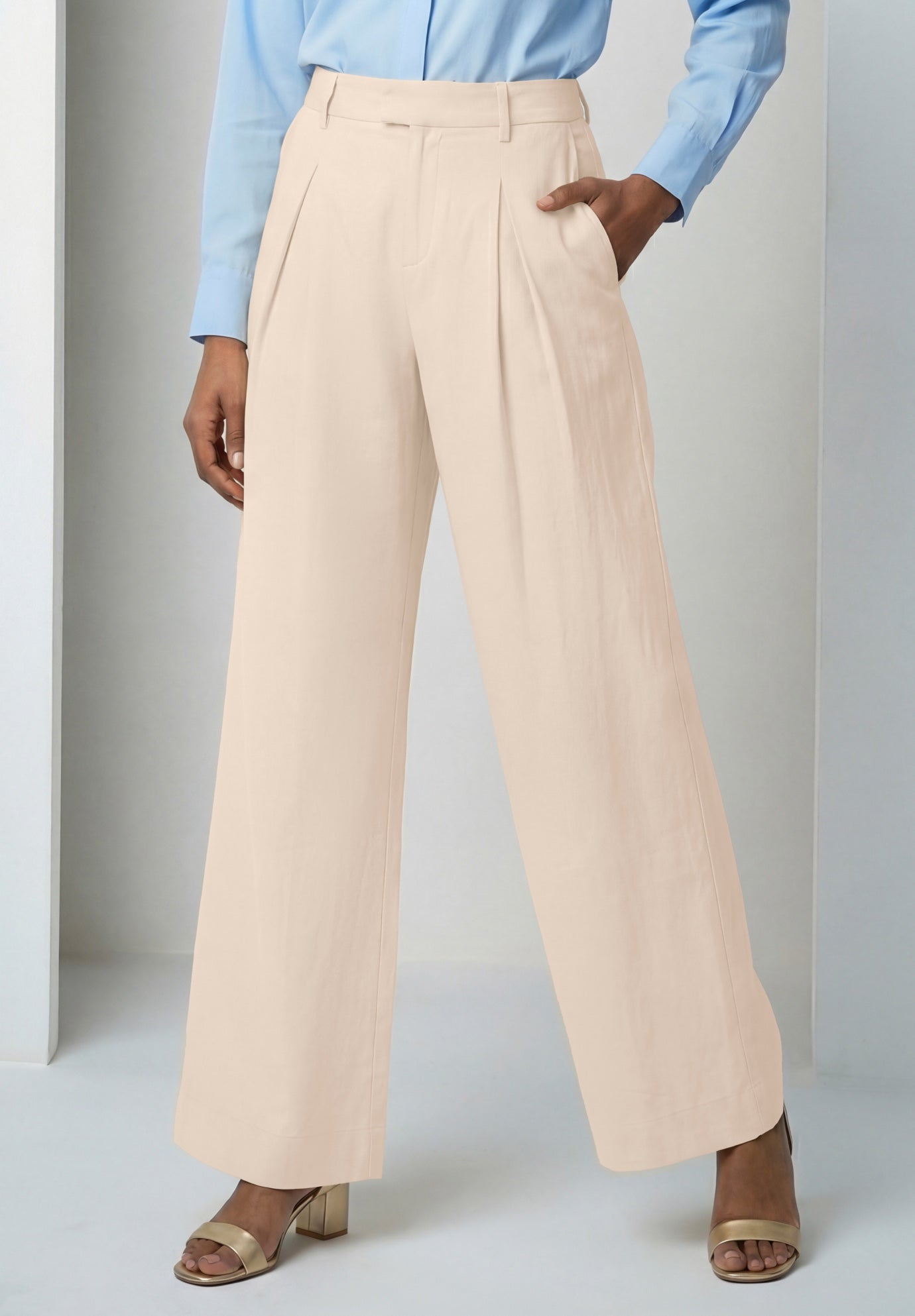 Linen Wide-Leg Trouser image number 0