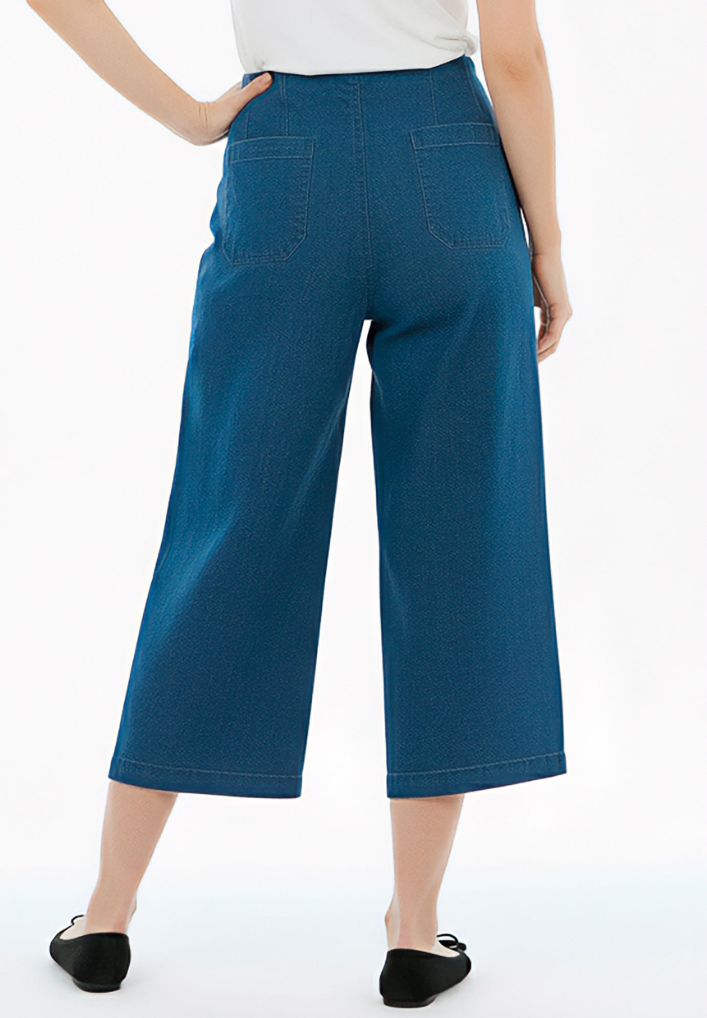 Sculpt Fit Wide-Leg Crop Jeans image number 2