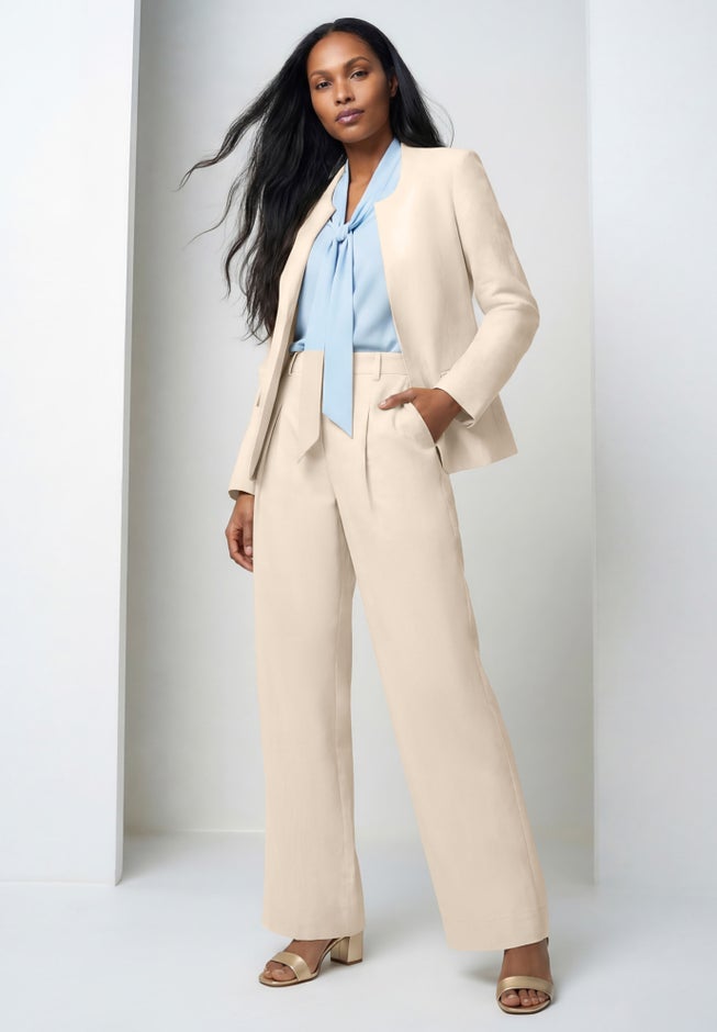 Linen Wide-Leg Trouser image number 1