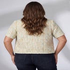 Short Sleeve Tweed Jacket image number null
