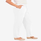 Plus Size Straight Leg Soft Knit Pull On Pant image number null