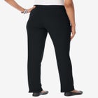 Plus Size Straight Leg Soft Knit Pull On Pant image number null