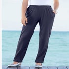 Plus Size Straight Leg Soft Knit Pull On Pant image number null