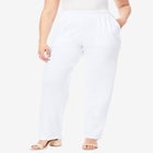 Plus Size Straight Leg Soft Knit Pull On Pant image number null