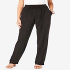 Plus Size Straight Leg Soft Knit Pull On Pant image number null