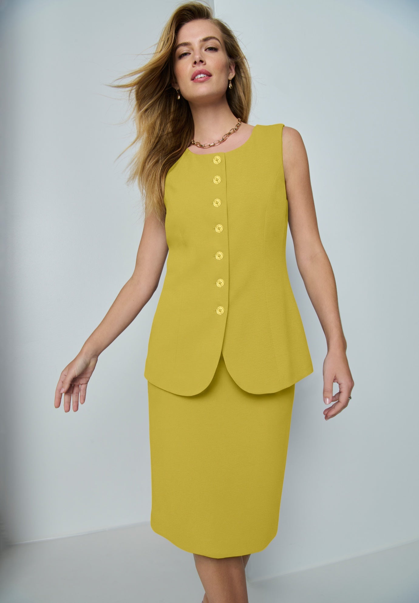 Sleeveless Vest and Skirt Suit image number 0