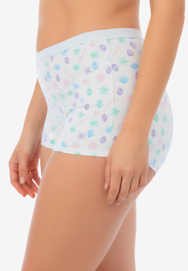 Comfort Choice Soft Cotton Brief/Boyshort 4-Pack image number 3