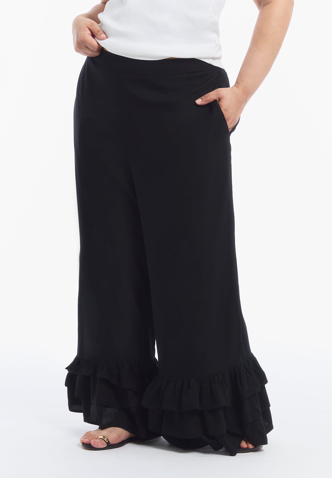 Ruffled Hem Pant image number 3