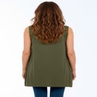 Sleeveless Tulip Overlay Knit Tunic image number null