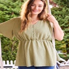 Half Placket Textured Tunic image number null