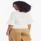 Ruffle Sleeve Sweater image number null