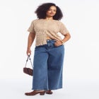 Short-Sleeve Pointelle Cardigan image number null