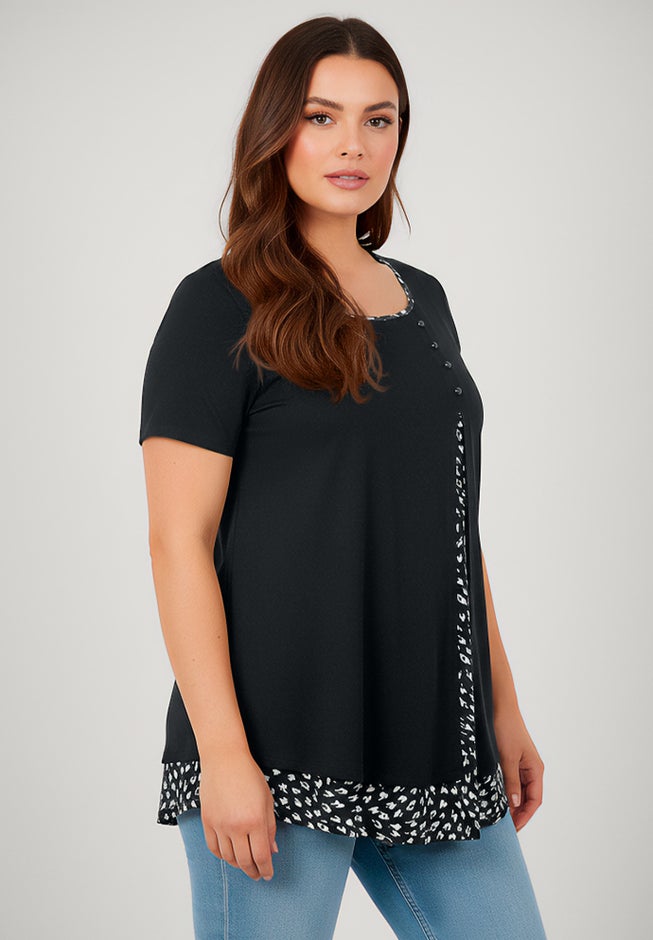 Short Sleeve Layered Tunic image number 2