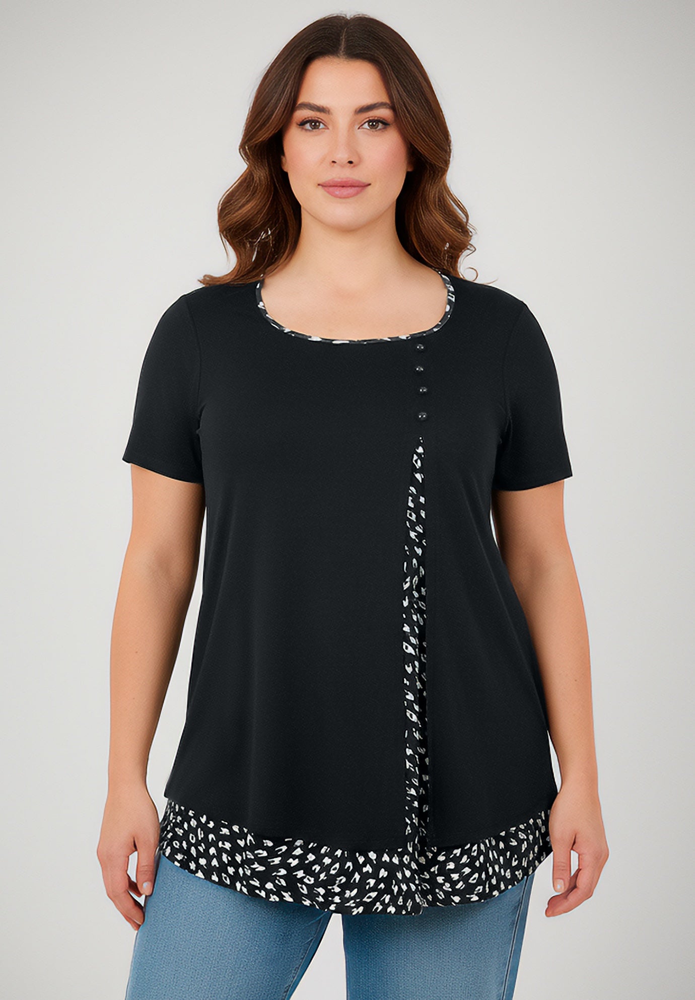 Short Sleeve Layered Tunic image number 0