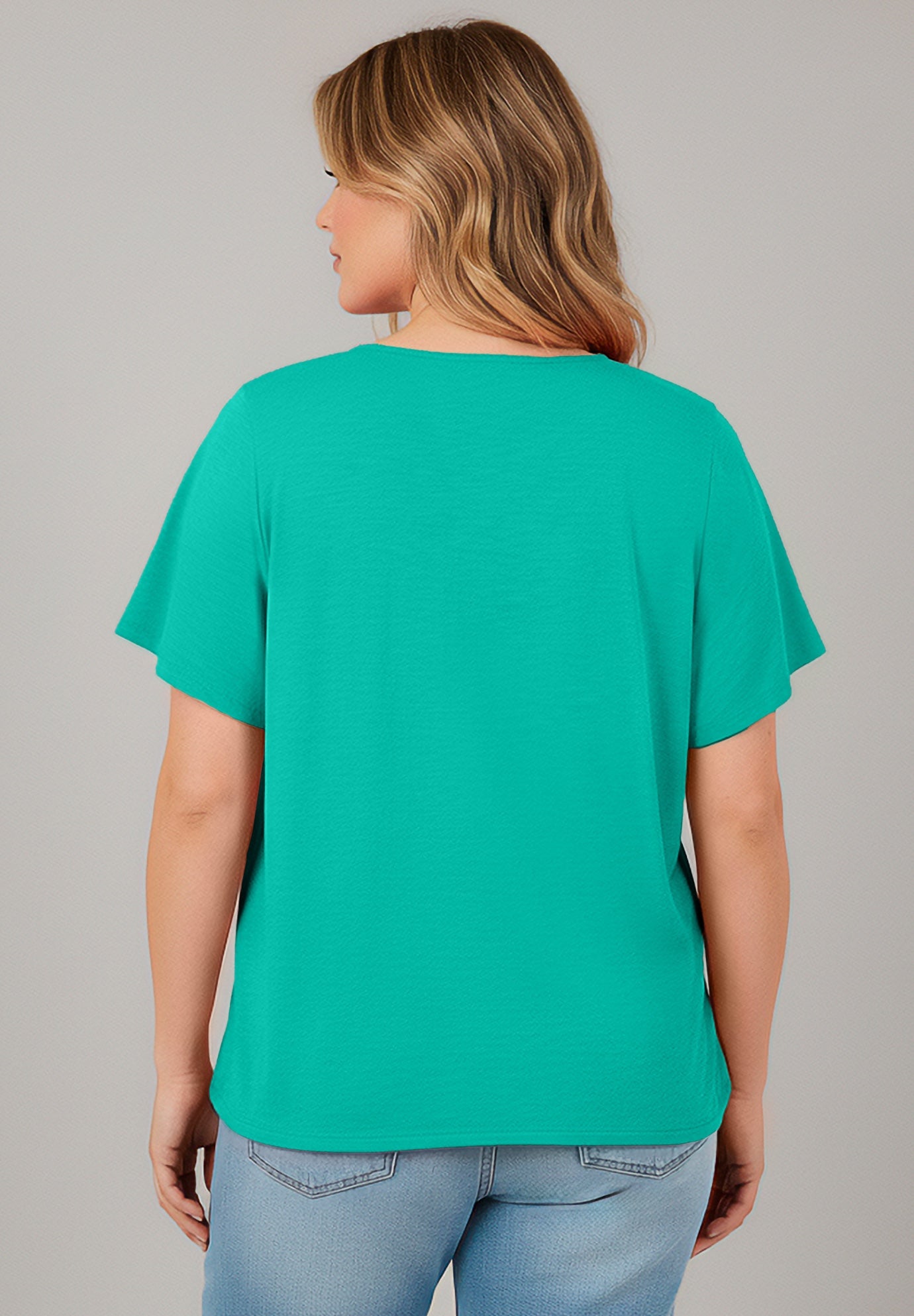 Slub Lace Yoke Tee image number 1