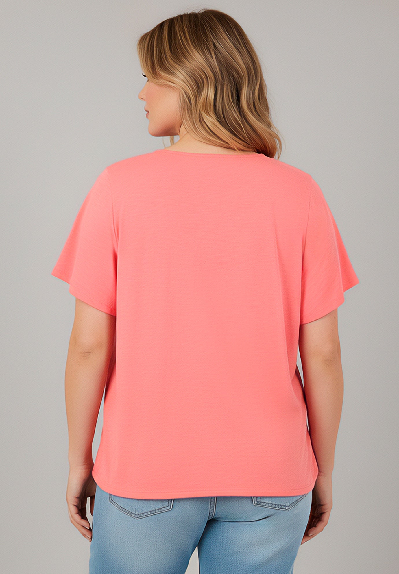 Slub Lace Yoke Tee image number 1